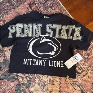 Penn State Nittany Lions Kids Navy Blue crop T-Shirt